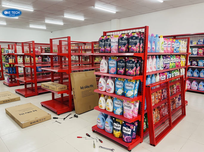 Địa chỉ mua giá kệ trưng bày nước xả vải uy tín tại Quảng Ninh