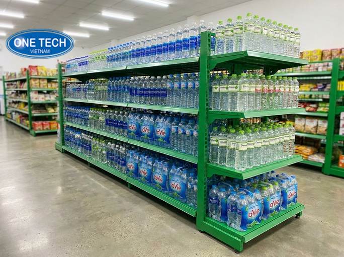 Lợi ích khi sử dụng kệ trưng bày nước suối Quảng Ninh